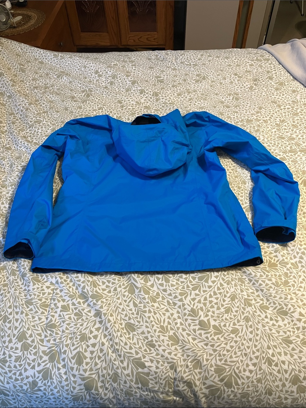 Columbia Bright Blue Hooded Rain Jacket Omni tech women’s XL - Picture 5 of 10